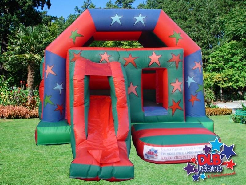 DLB Leisure - Stars Slide Bouncy Castle 12x17ft Roofed