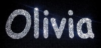 Personalised Name 1-6 Letters GLITTER Iron On / Hotfix - Comic Font
