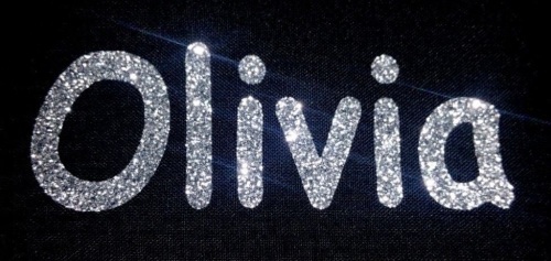 Personalised Name 7-12 Letters GLITTER Iron On / Hotfix - Comic Font