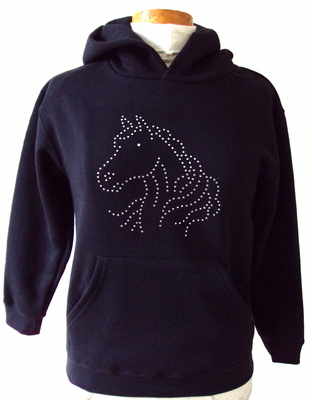 Horse / Pony Hoodie - Style 4 - 9-11 Years