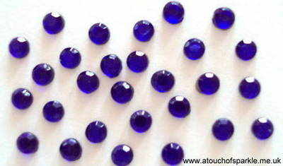 1440 ss10 (3mm) SAPPHIRE / DARK BLUE Rhinestones