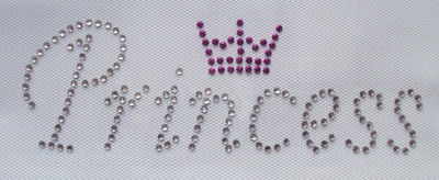 Princess with Small Crown - Clear & Purple