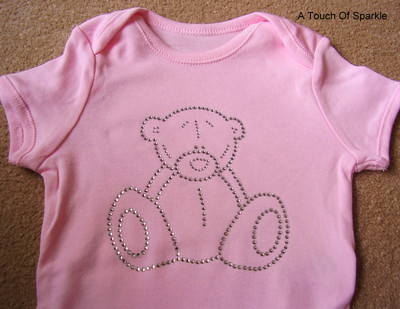 Teddy Bear (Clear) - Pink Bodysuit/Vest/Gro