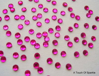 1440 ss10 (3mm) BRIGHT HOT PINK Rhinestones