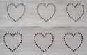 Small Clear Hearts x 6