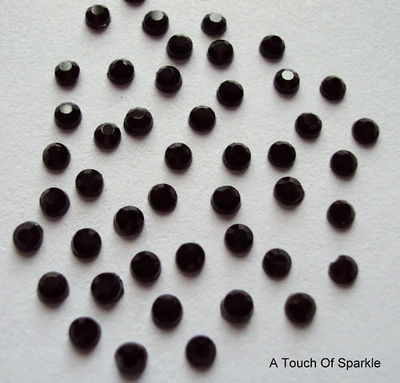 144 ss10 (3mm) JET / BLACK Rhinestones