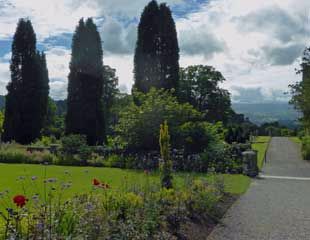 formal planting with lovely views