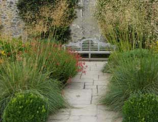 Lovely planting Stipa and Crocosmia