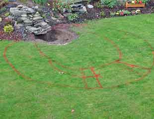 marking out pond