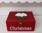 Christmas Pudding 3D Wooden Keepsake Box