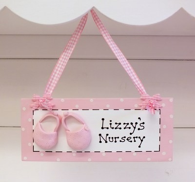 Baby Girl Shoes Personalised Plaque
