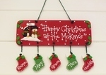 Family Stockings Personalised Christmas Plaque