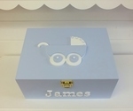 Baby Boy Pram Personalised 3D Keepsake Box