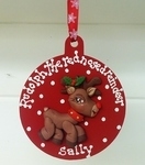 Rudolph Reindeer Personalised Christmas Bauble
