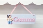 Girls Ponytail Teen Wooden Name Plaque 