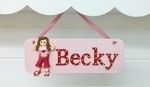 Girls Teen Babe Wooden Name Plaque