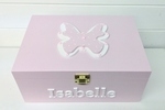 Girls Personalised 3D Butterfly Wooden Keepsake Box
