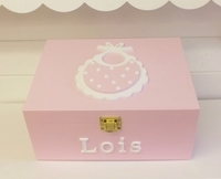 Baby Pink Bib Personalised 3D Keepsake Box