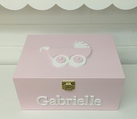 Baby Pink Pram Personalised 3D Keepsake Box
