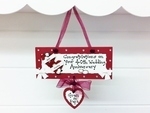 Personalised Ruby Wedding Plaque