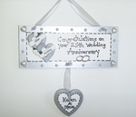 Personalised Silver Wedding Plaque