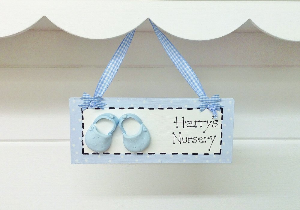 Baby Boy Shoes Personalised Plaque