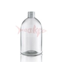 Clear 500ml plastic bottle with screw cap
