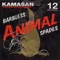 Kamasan Animal barbless spade hooks size 8.