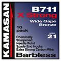 Kamasan B711 extra strong wide gape hooks.