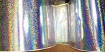 Holographic film 5m x 20cm. Peel backing and stick.