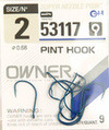 Owner BLUE PINT  hooks sizes 2-4-10-12.