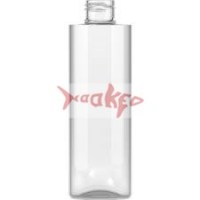 Clear plasic bottle with screw cap 200ml.