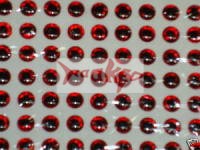 1 pk of 100 lure eyes 6mm 3D soft moulded holographic effects