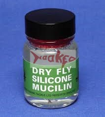 Dry fly silicone mucilin, Thames fishing.