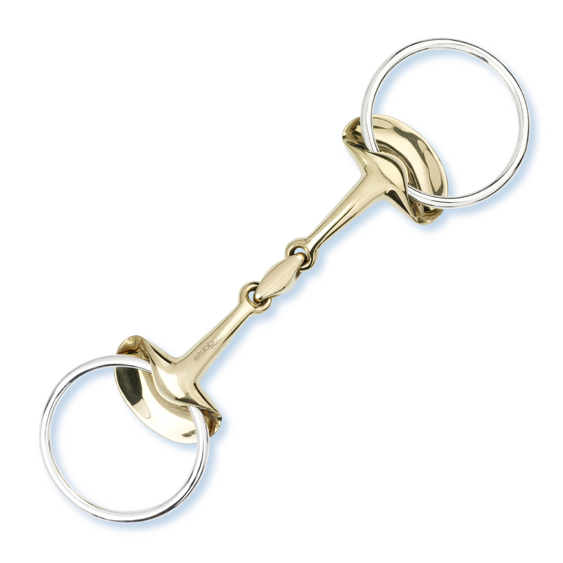 Stubben Golden Wings double jointed Snaffle