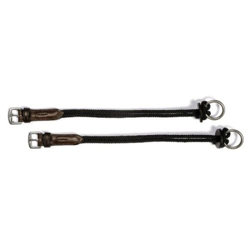 Stephens Short Black Nylon Gag Roundings 5/8 with stainless steel buckles ideal for ponies