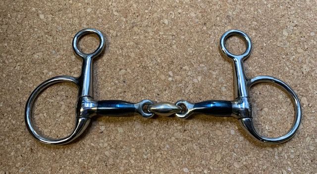 KIMBLEWICK CHEEKS DOUBLE JOINTED LOZENGE WITH COPPER MAX CURVED SNAFFLE BITS