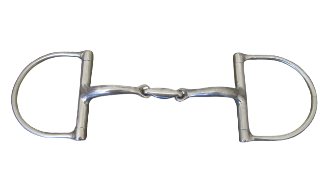 The Mikmar D-Ring Snaffle Bit with bridle loops