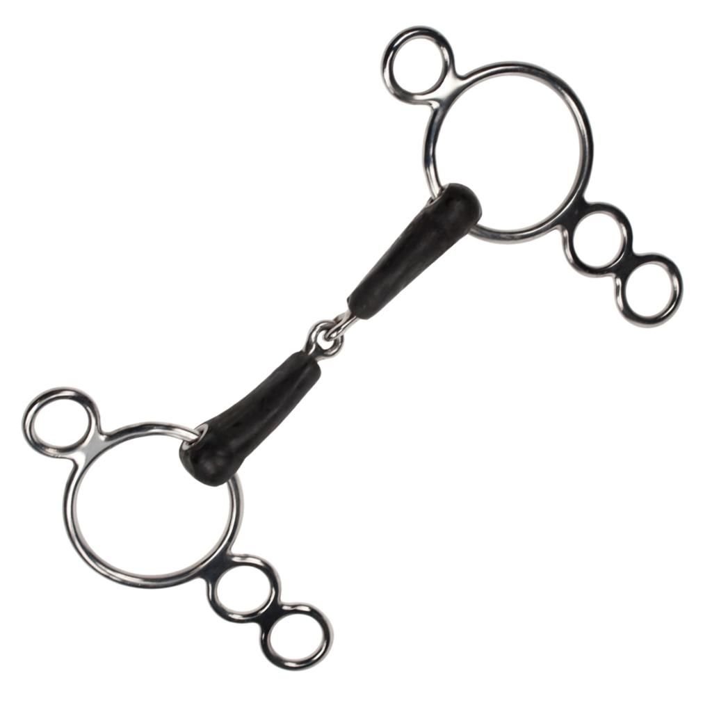 Abbey Rubber Jointed Four Ring Gag