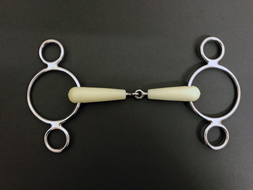 Happy Mouth Jointed Two Ring Gag - 15.5