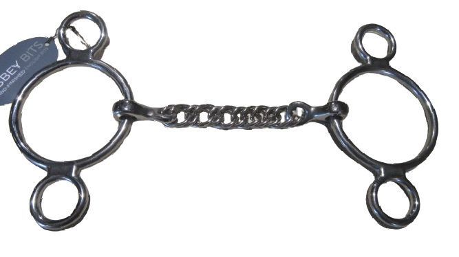 Abbey Curb Chain Three Ring Gag