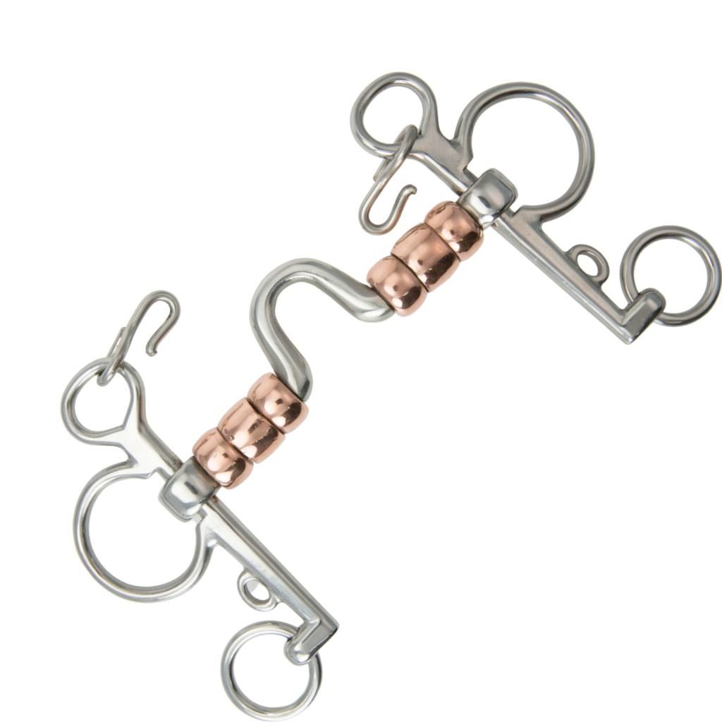 Abbey Hanoverian Pelham Copper Rollers Fixed port.