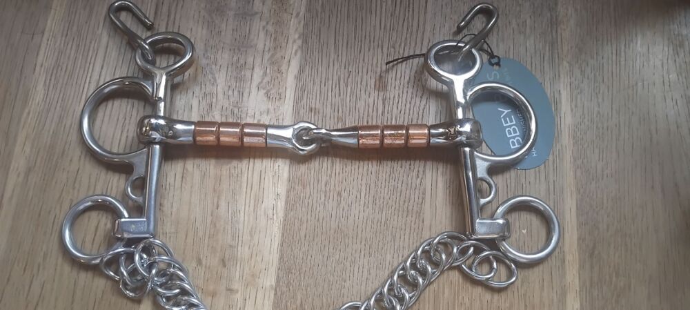 Abbey Copper Roller Jointed Short Shank Pelham