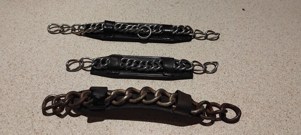 Leather Curb Chain Guard inc curb chain