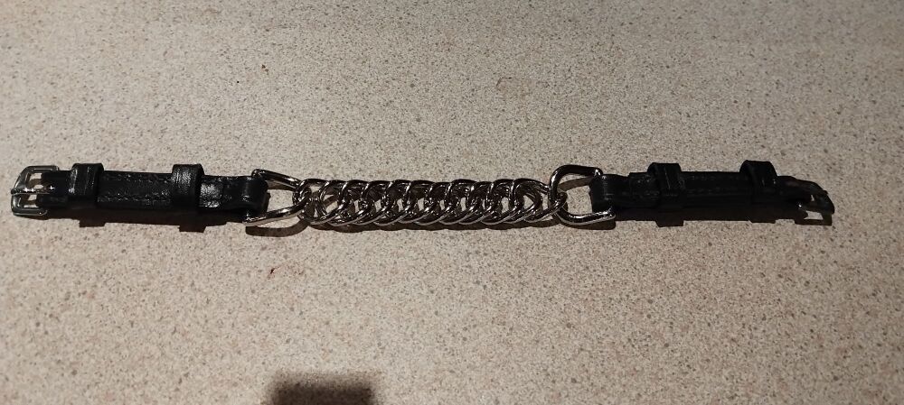 Leather and Single Curb Chain Attachment  larger length