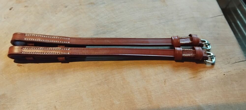 London Tan 1/2" cheek pieces - 10" long