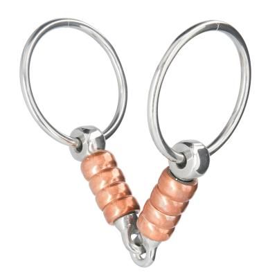 Abbey Copper Cherry Roller Loose Ring Snaffle