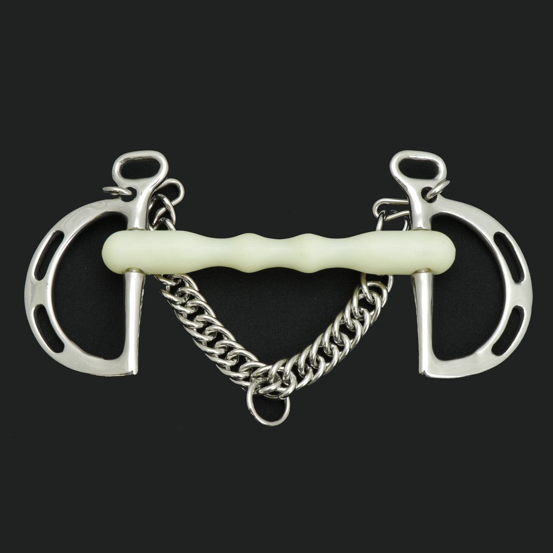 Happy Mouth Straight Bar Kimblewick with rein slots