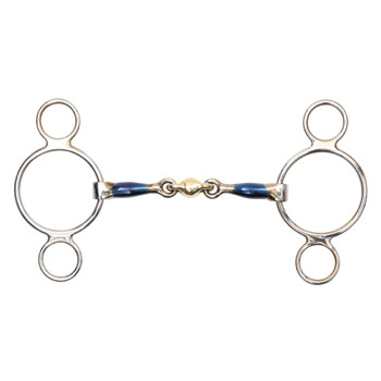 Shires Blue Sweet Iron Loose Ring With Roller 4.5" 5" 5.5" 