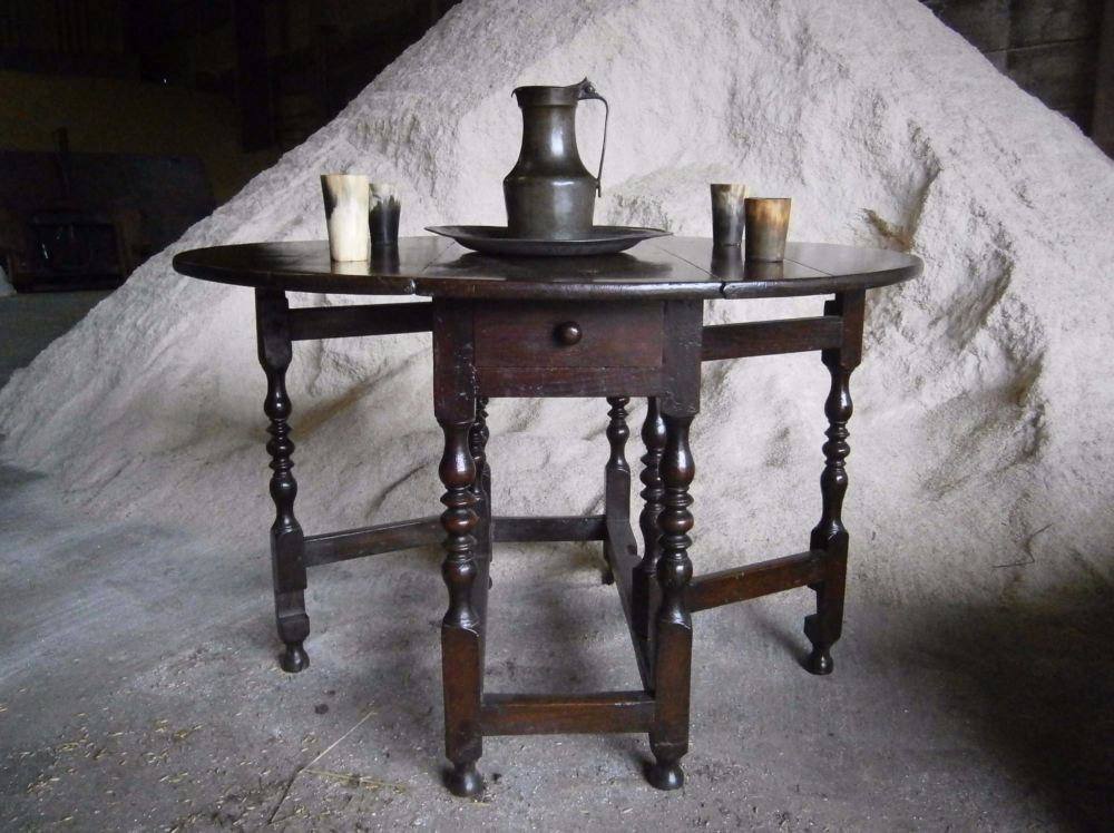 A 17th Century Oak Gate leg Table Of Small Size And Good Colour SOLD